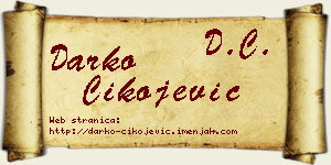Darko Čikojević vizit kartica